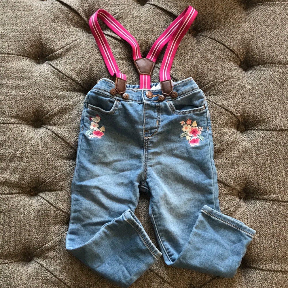 Denim Jumper with Suspenders